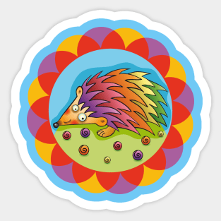 Colorful Hedgehog Sticker